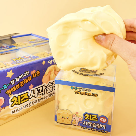 Big Cheese Cube Slime Squishy