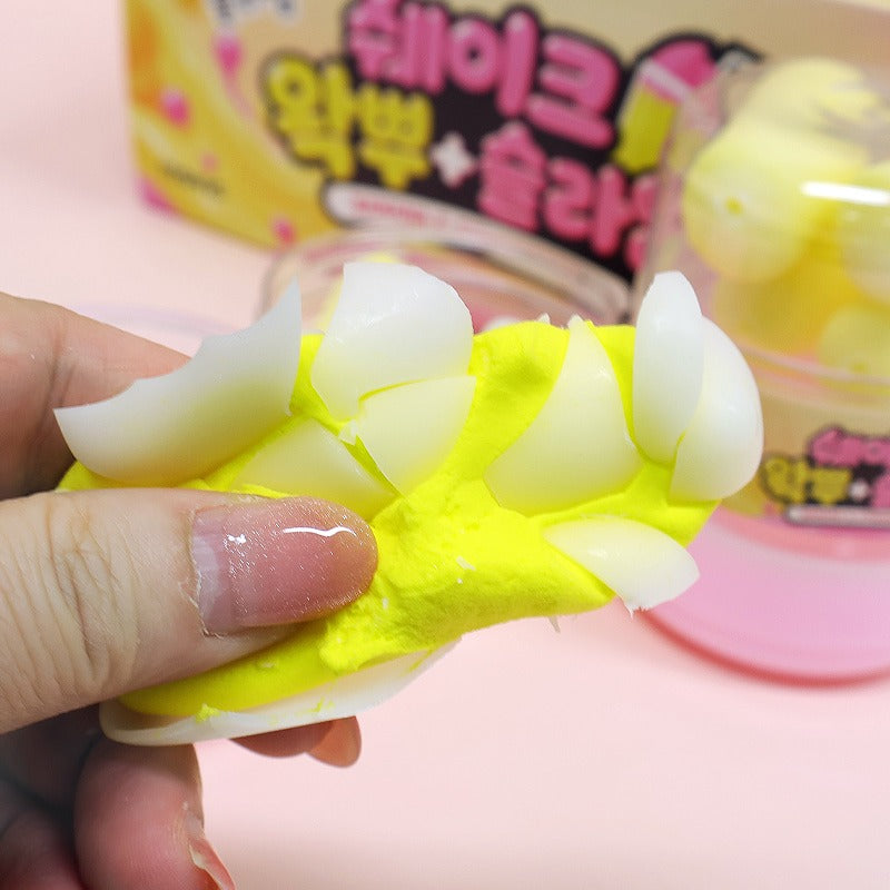 Banana & Strawberry Shake Wax Cracking Slime