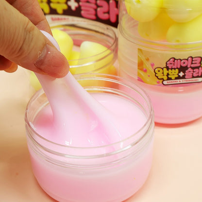Banana & Strawberry Shake Wax Cracking Slime