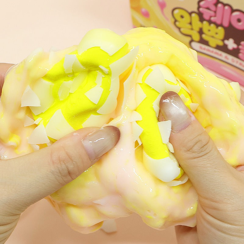 Banana & Strawberry Shake Wax Cracking Slime