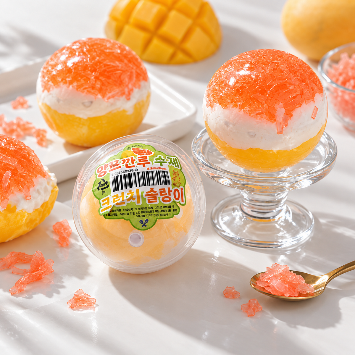 Mango Pomelo Sago Crunch Squishy