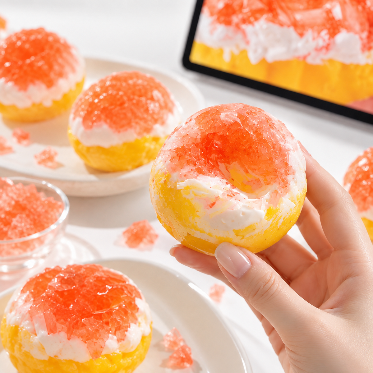 Mango Pomelo Sago Crunch Squishy
