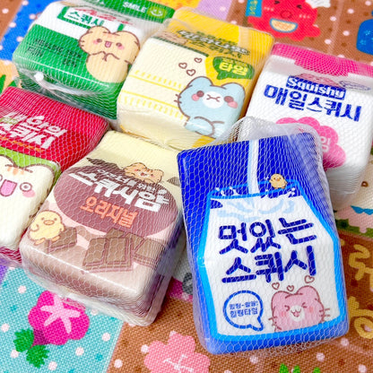 Korean Milk Carton Foam Squishies Set (6 Pieces)