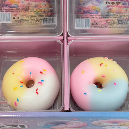Rainbow Donut Wax Cracking Squishy