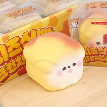 Cheese Bread Loaf Crunch Squishy
