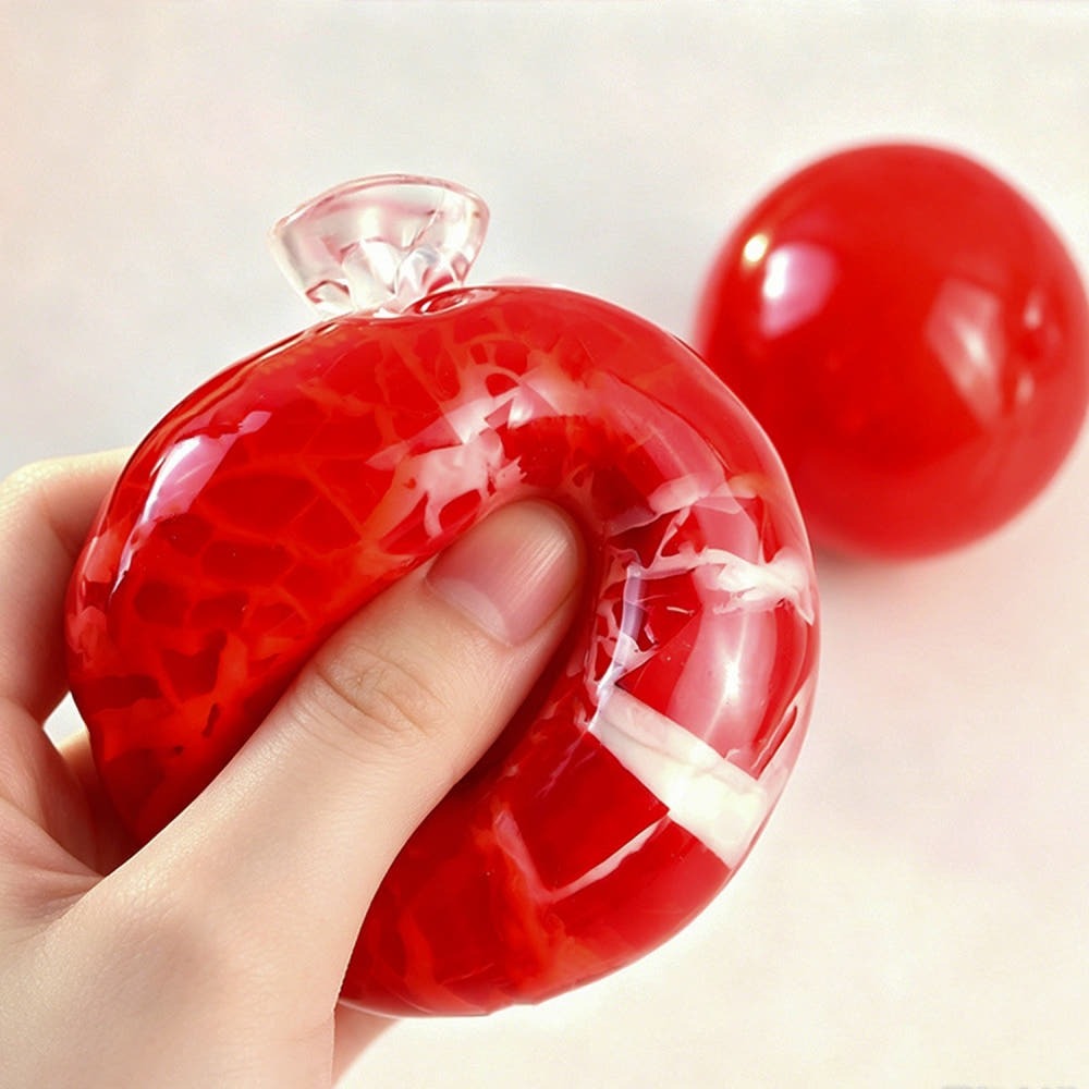Red Apple Wax Cracking Squishy