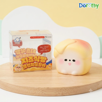 Cheese Bread Loaf Crunch Squishy
