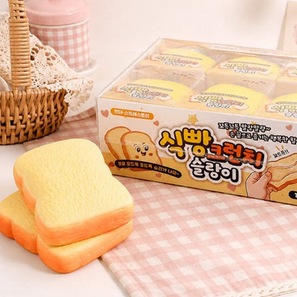 Bread Slice Crunch Slime Squishy