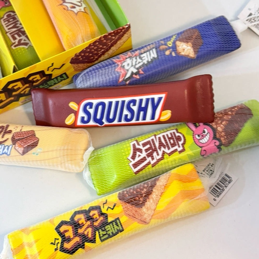 Chocolate Bar Foam Squishies Set (4 Pieces)