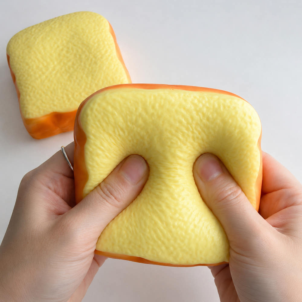 Bread Slice Crunch Slime Squishy