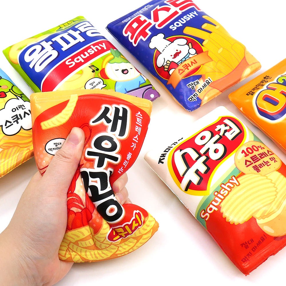 Korean Snacks Foam Squishies Set (6 Pieces)