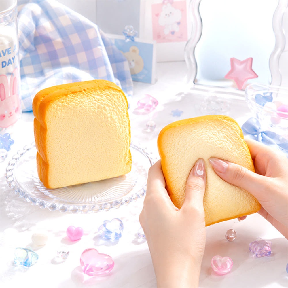 Bread Slice Crunch Slime Squishy