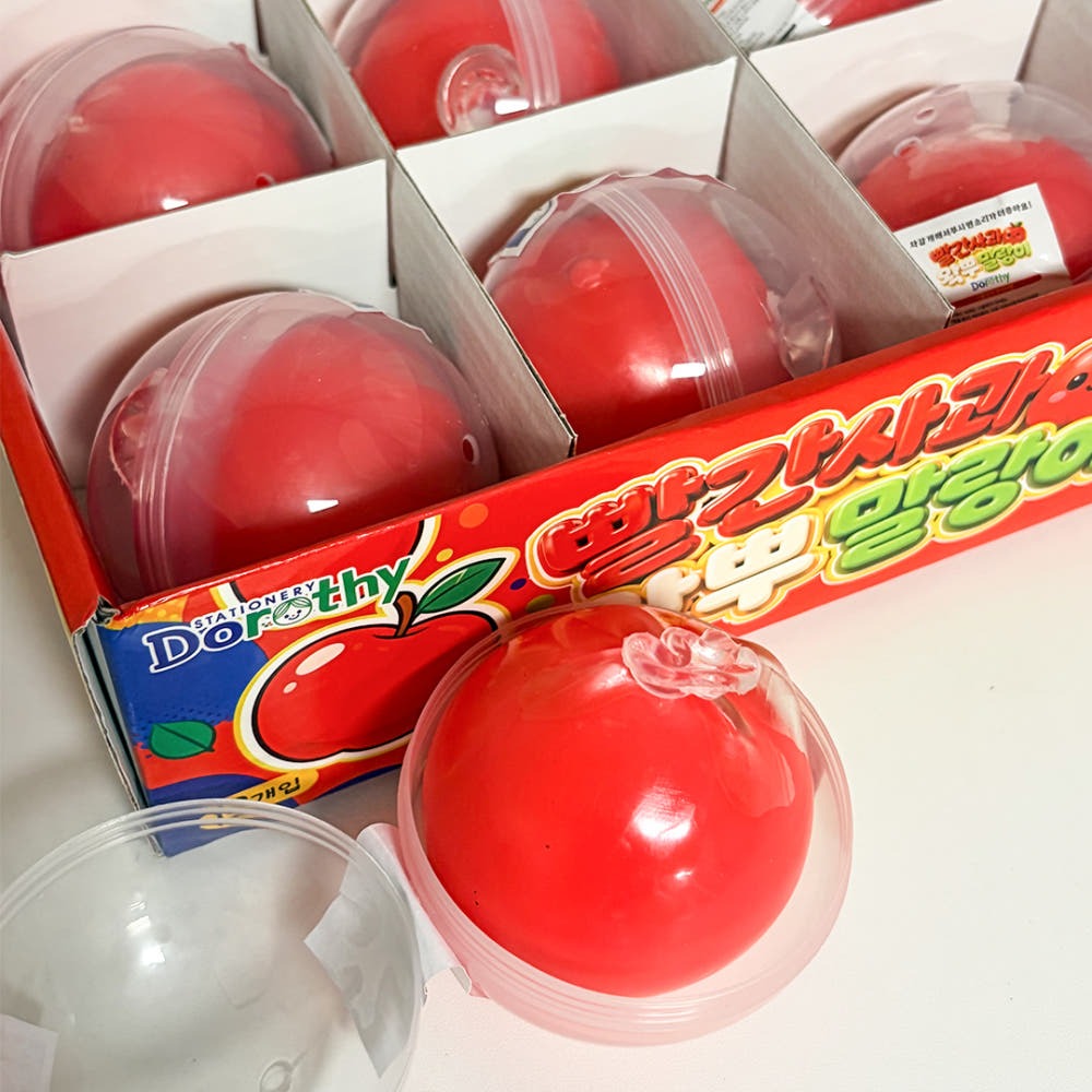 Red Apple Wax Cracking Squishy