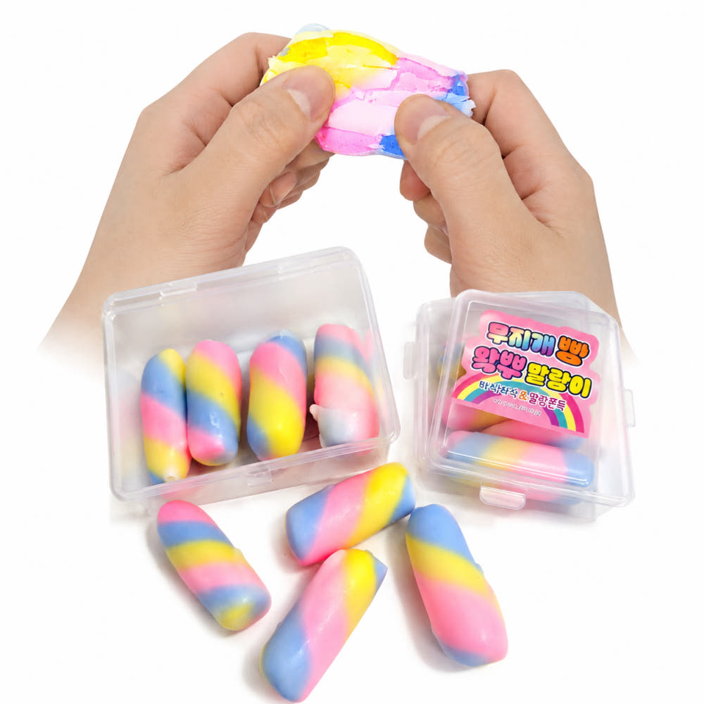 Rainbow Bread Wax Cracking Squishy