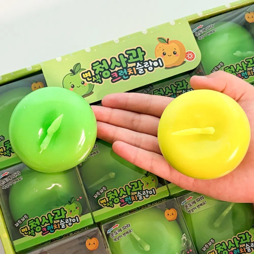 Color Changing Green Apple Crunch Squishy