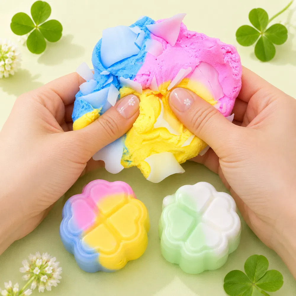 Lucky Clover Wax Cracking Squishy