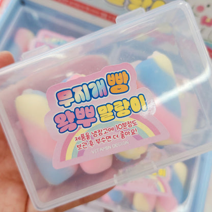 Rainbow Bread Wax Cracking Squishy