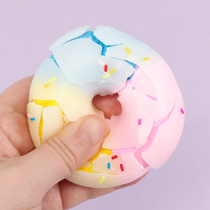 Rainbow Donut Wax Cracking Squishy